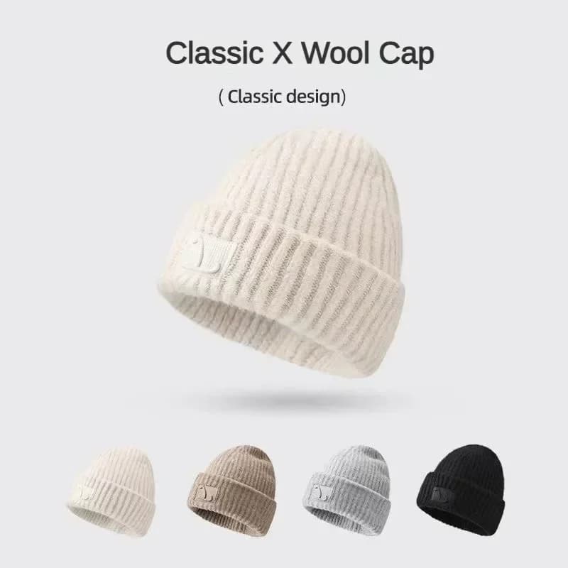 Berretto invernale caldo alla moda cappello di protezione per le orecchie lavorato a maglia spesso allentato berretto sportivo all'aperto adatto per lo sci, l'equitazione e il campeggio