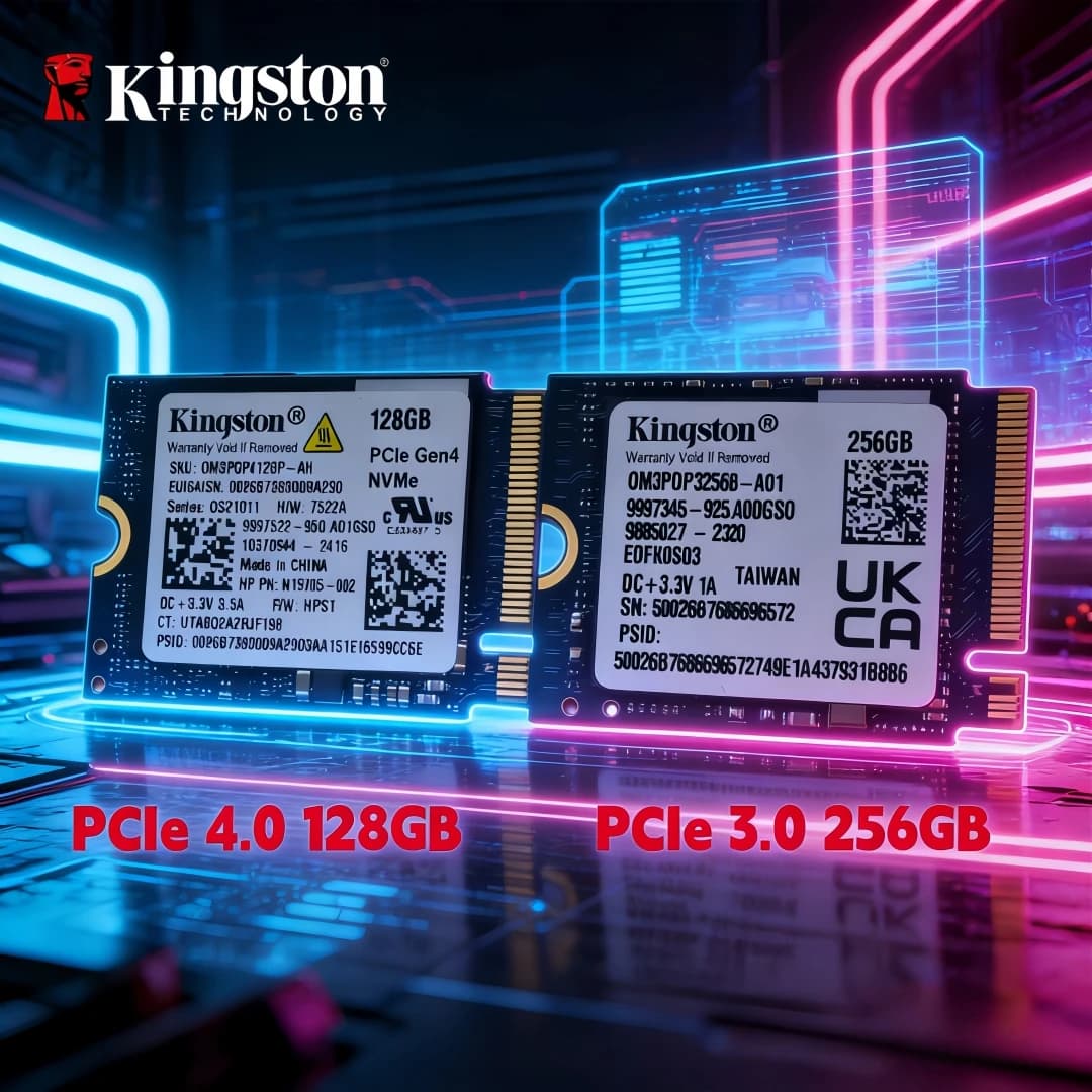 Kingston OM3 128 GB PCIe 4.0 e OM3 256 GB PCIe 3.0 Gaming M.2 2230 NVMe SSD interno - Compatibile con Stream Deck, laptop e desktop