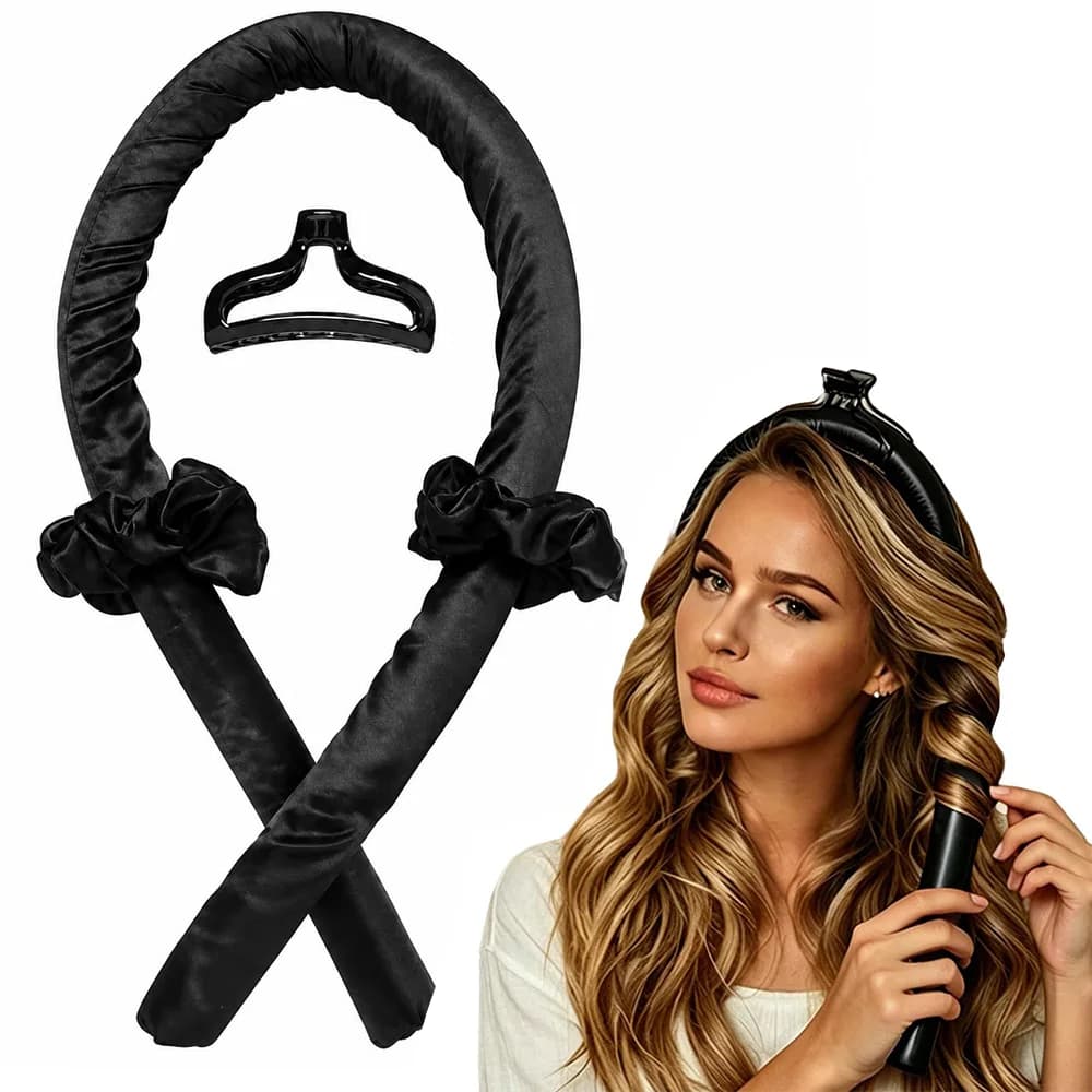 3/5pcs Heatless Curling Rod Set No Heat Overnight Curl Headband with Hair Cap Lazy Natural Soft Headband Hair Styling Sleep Tool