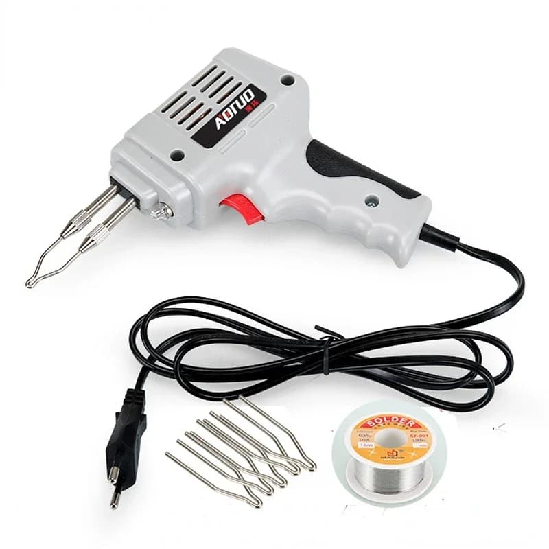 Saldatore Elettrico Automatico da 100W con Spina EU, Pistola per Saldatura a Stagno, Riscaldamento Rapido, Stazione di Rilavorazione, Strumento per Riparazioni e Saldature