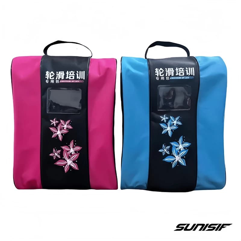 Zaino da viaggio per pattinaggio su ghiaccio per bambini Borsa per pattini in linea addensata traspirante Borsa a spalla singola/Accessori per pattini a rotelle portatili per bambini