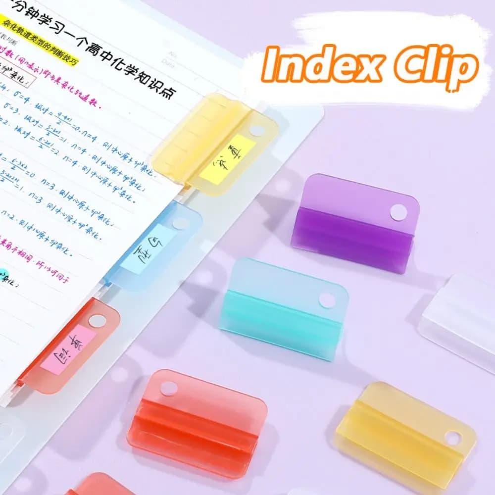 Clip per Classificazione Documenti in Plastica, Colori Pastello Trasparenti, Multifunzione per Etichette e Lettere
