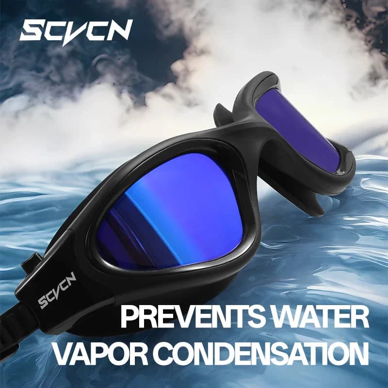 SCVCN New Polarized Eye Glasses Anti-Fog Aquatic Sports Eyelets At Men's Tenuta Women's UV400 Diving Glasses Silicone Protection