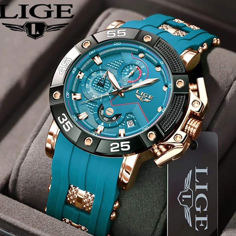 TOP LIGE 2025 orologi da uomo di lusso business orologio da uomo al quarzo in silicone impermeabile data luminosa Orologi maschili relogios masculino