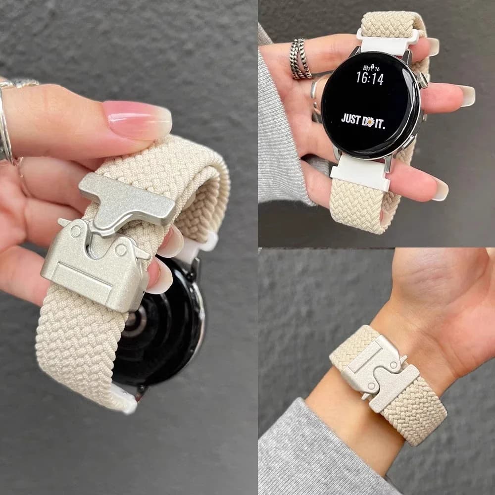 Cinturino per Samsung Galaxy Watch 7/FE/6/5/5 pro/4/Classic/3 Bracciale intrecciato correa Huawei watch GT 2 3 pro 4 20mm 22mm cinturino