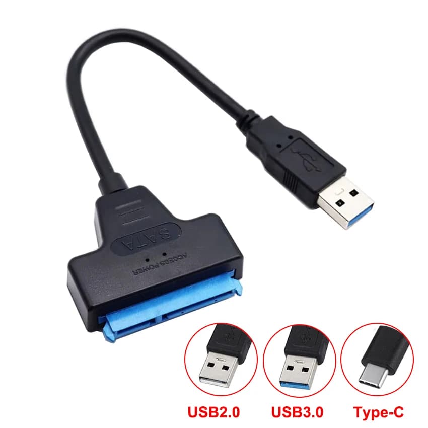 Cavo easy drive da Sata a USB 3.0, cavo adattatore universale per disco rigido SSD meccanico da 2.5 pollici, conversione lettore esterno