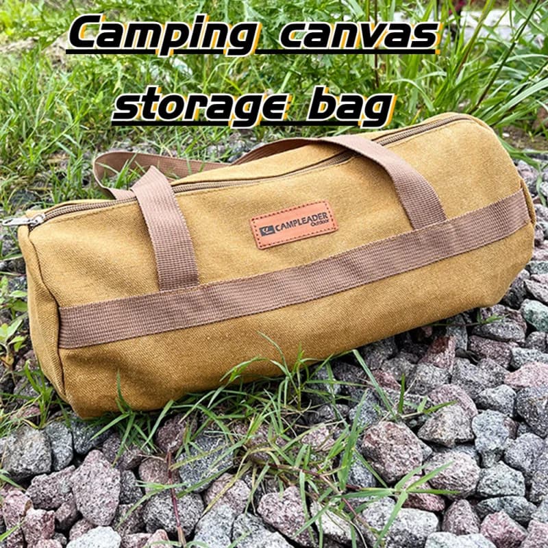 Borsa per riporre e organizzare la tela cilindrica di grande capacità da campeggio all'aperto Accessori per tende Borsa per riporre la corda del vento per chiodi a terra