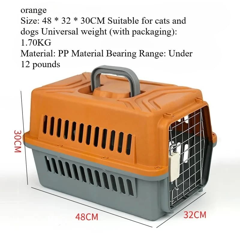 Cuccia da viaggio portatile per cani Custodia per forniture per animali domestici Gabbia traspirante Gabbia rigida per animali domestici per gatti Conigli Gattini Viaggio da trasporto