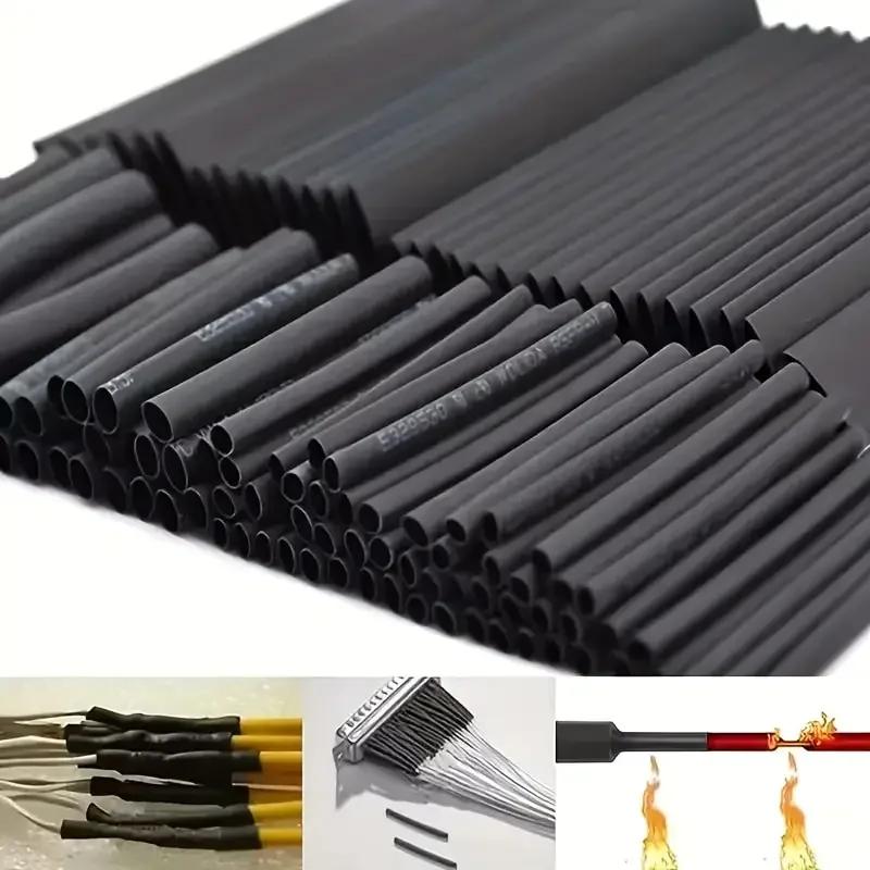 164/328PCS Heat shrinking tubes 2:1 Cable winding system Kit 5 colors 8 sizes