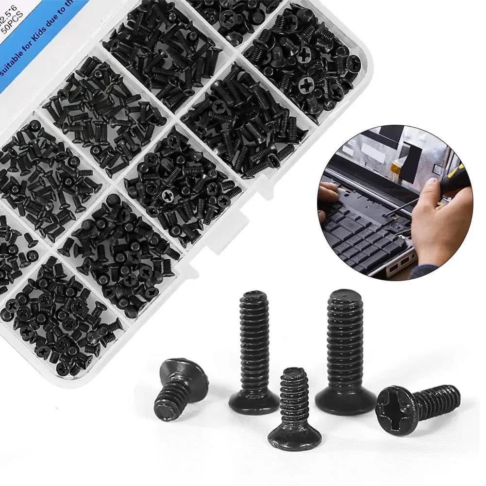 500pcs M2 M2.5 M3 Cross Countersunk Notebook Computer Repair Screw Combination Set Screw Kit