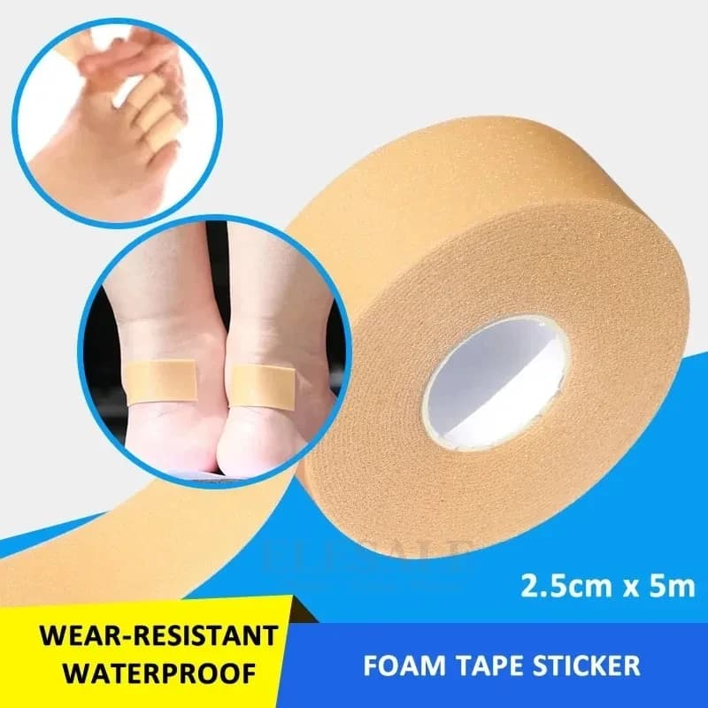 1-Roll 2.5cm * 5m Wear Resistant Waterproof Foam Elastic Tape For Shoe Treatment For Shoe Sports Treatment For Distortion First Aid Kit