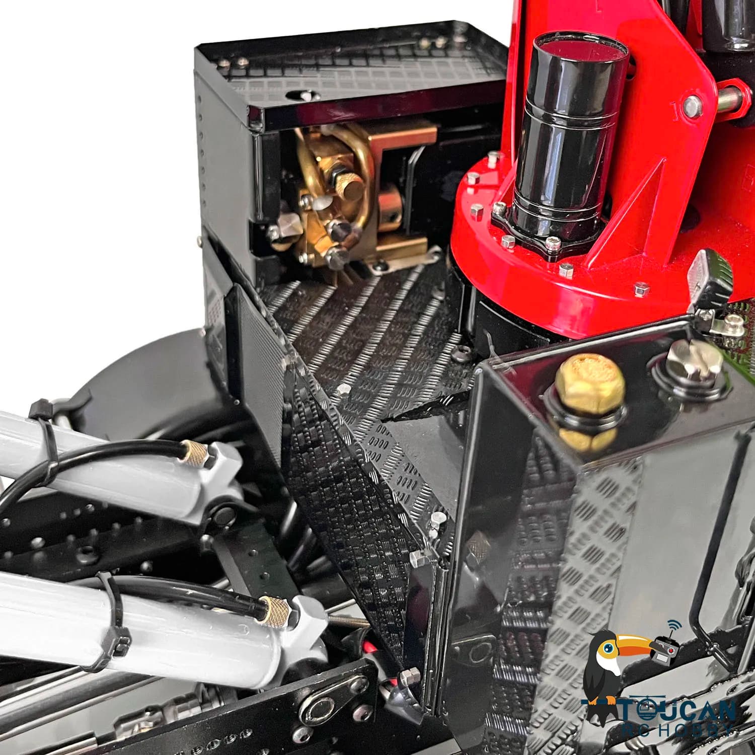 Disponibile Lesu 1/14 8X8 Rc Dumper Camion ribaltabile idraulico Gru finita per veicoli Toucan controllati per auto Valvola della pompa Th20605