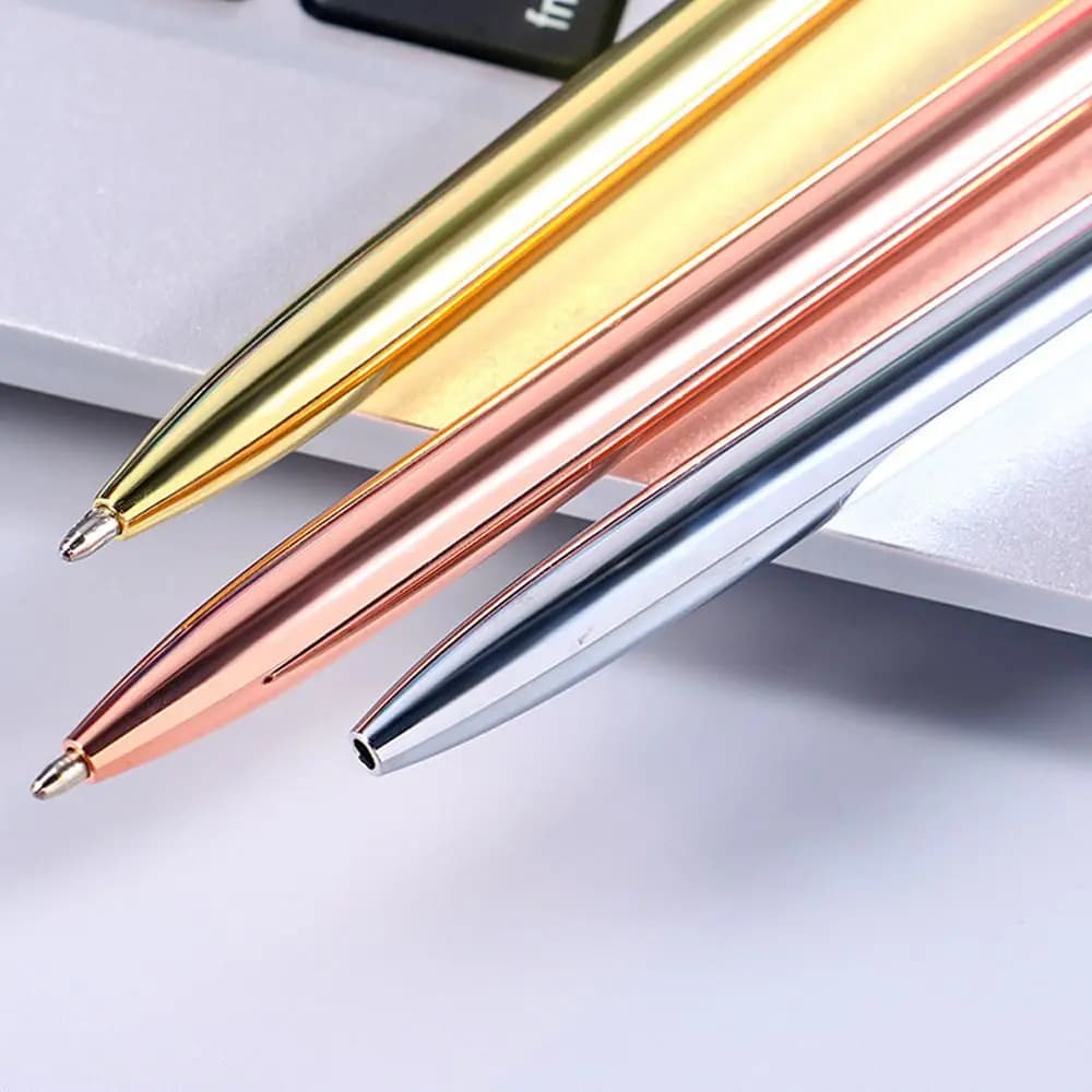 Penne a sfera in metallo da 1,0 mm per ufficio, cancelleria scolastica, scrittura