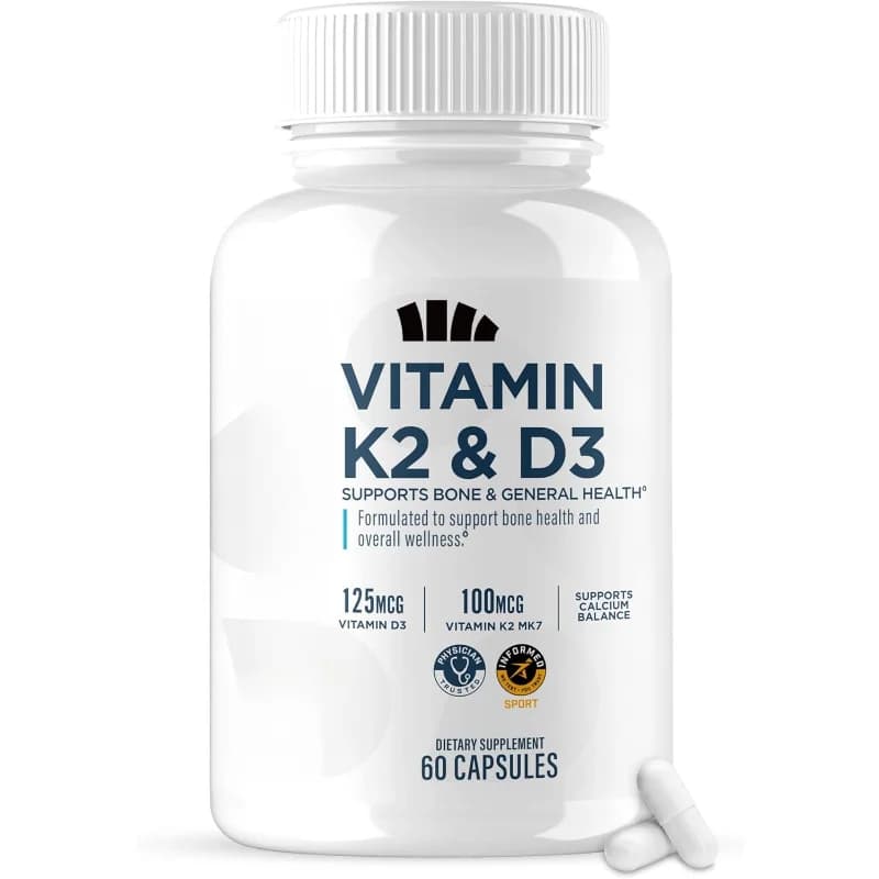 Vitamin D3 K2 Supplement -60 Capsules To Support Immune Health