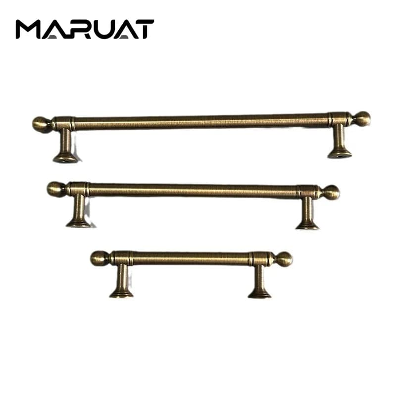 Maniglia per armadio in ottone stile francese Maniglia per porta da cucina in ottone massiccio Manopole per guardaroba Maniglie per mobili per cassetti dell'armadio