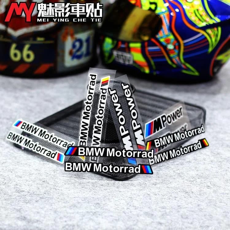For BMW M power Logo Reflective Safety Sticker for Car Bumper Also Fit Motorcycle Helmet Bicycle Night Warning Tape Waterproof