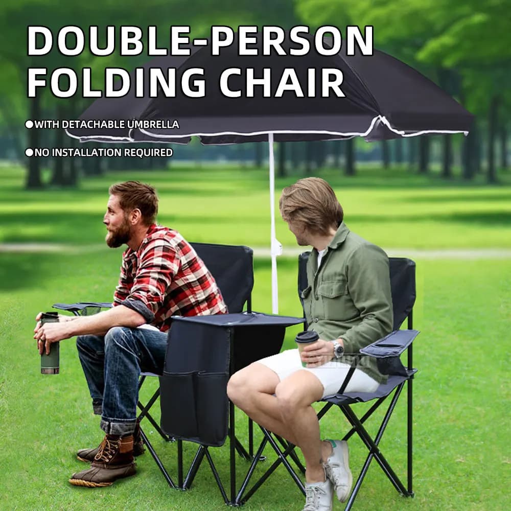 Portable sunshade tent, barbecue picnic lounge chair, camping outdoor folding chair with umbrella, fishing chair, beach chair