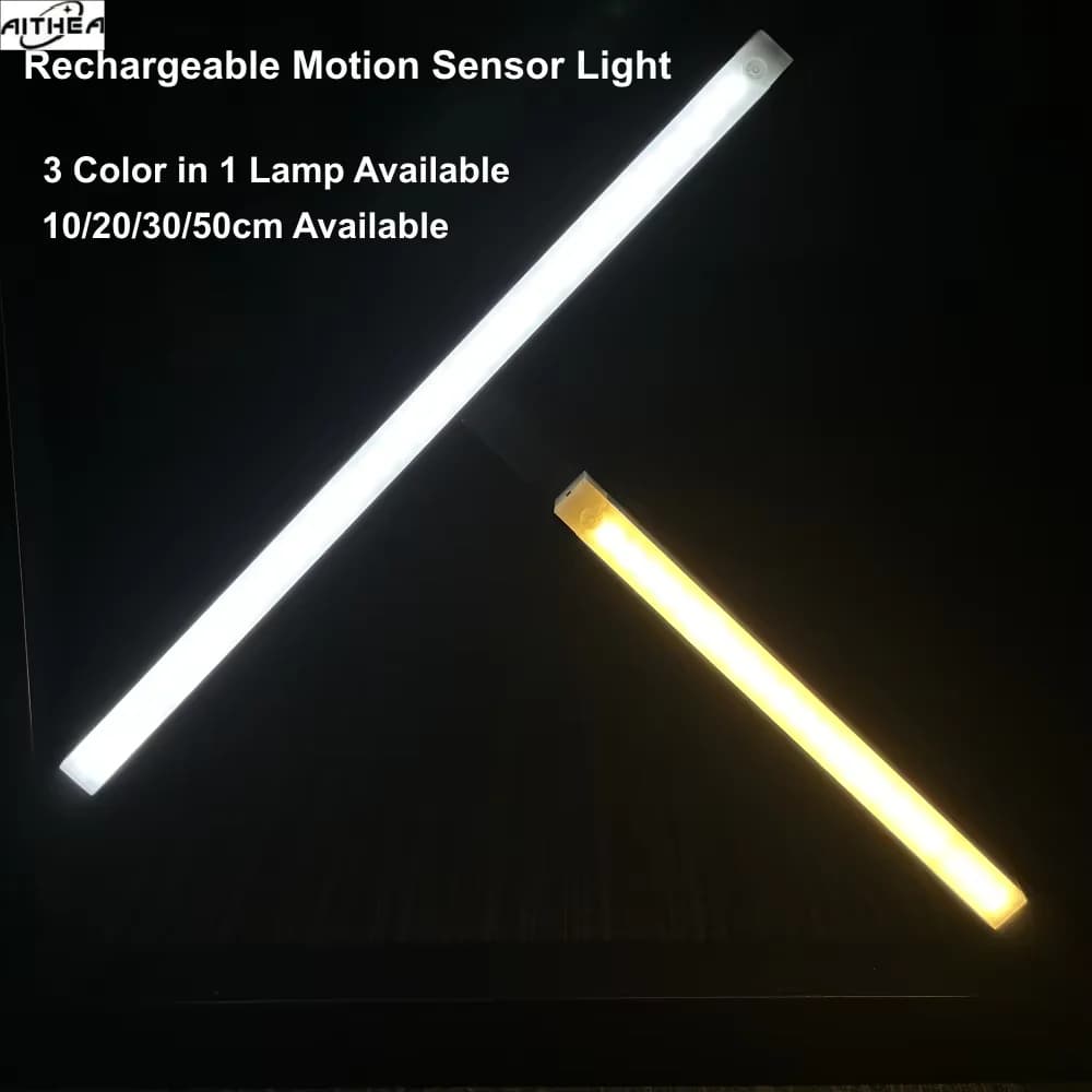Luce Notturna LED Wireless AITHEA con Sensore di Movimento, Lampada per Armadio, Luce per Cucina, Illuminazione per Scale e Retroilluminazione per Mobili