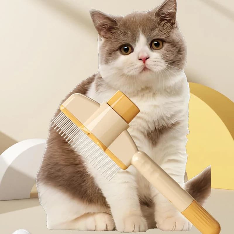 Strumento per la Toelettatura e la Pulizia, Pettini Professionali per la Rimozione del Pelo di Animali Domestici, Pettini Antipulci per Gatti, Spazzola per la Rimozione del Pelo Fluttuante per Cani e Gatti