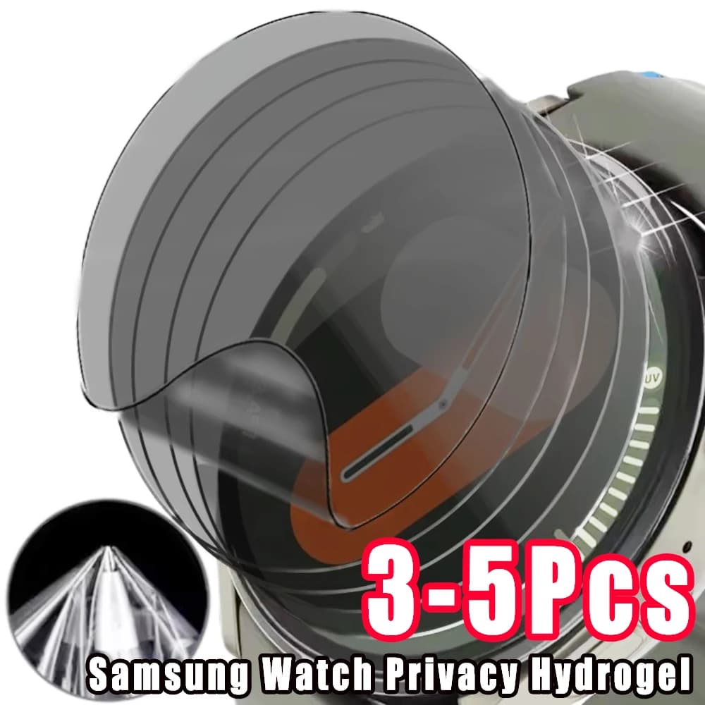 Pellicola idrogel per la privacy da 3-5 pezzi per Samsung Galaxy Watch 8 40/44mm, protezione per Watch8 7 6 5 Classic 43mm 46mm, protezione per lo schermo