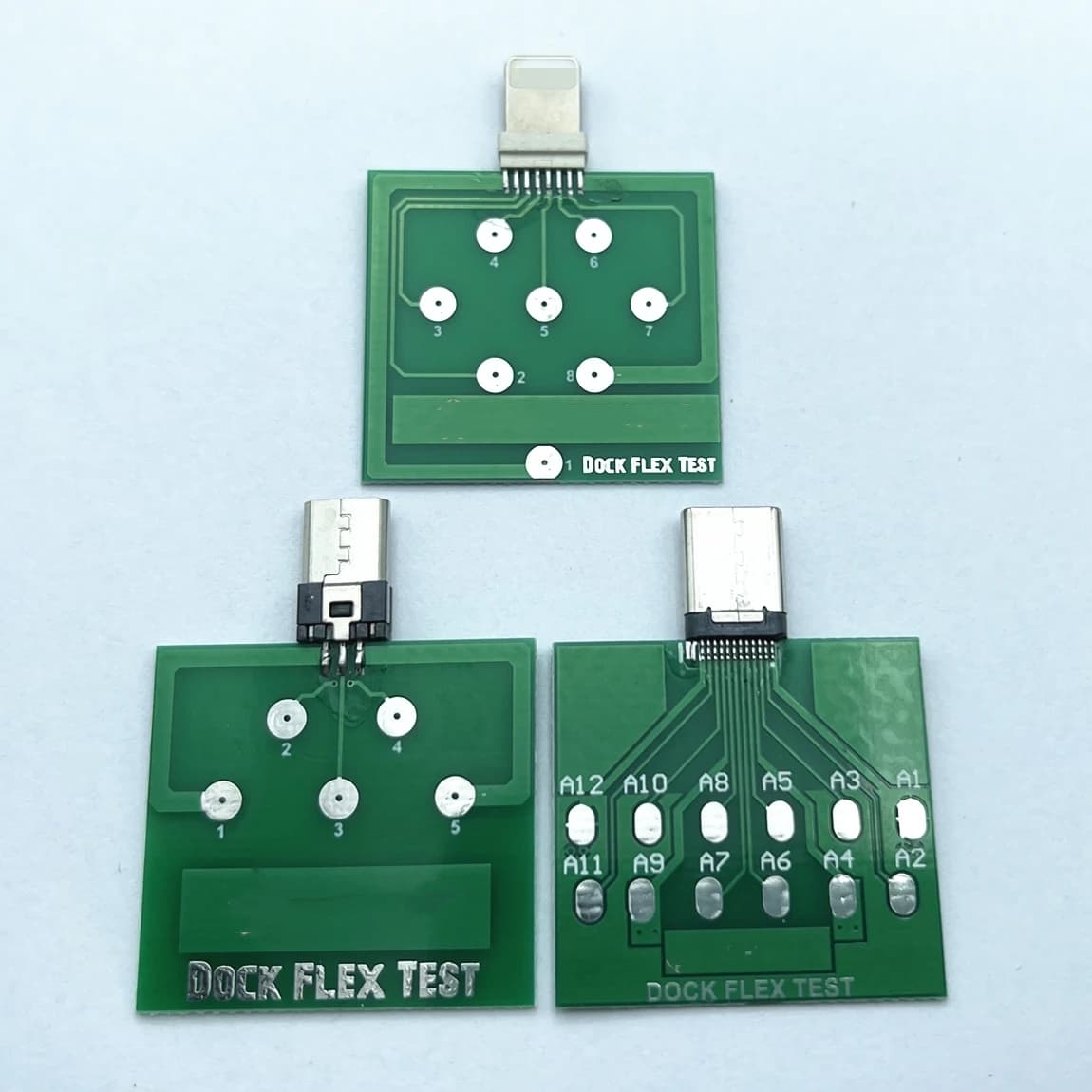 1-3pcs Micro USB PCB Test Board Dock di ricarica Flex Tester per iPhone Andorid Micro Type-C usb3.1 connettore di riparazione per Smartphone