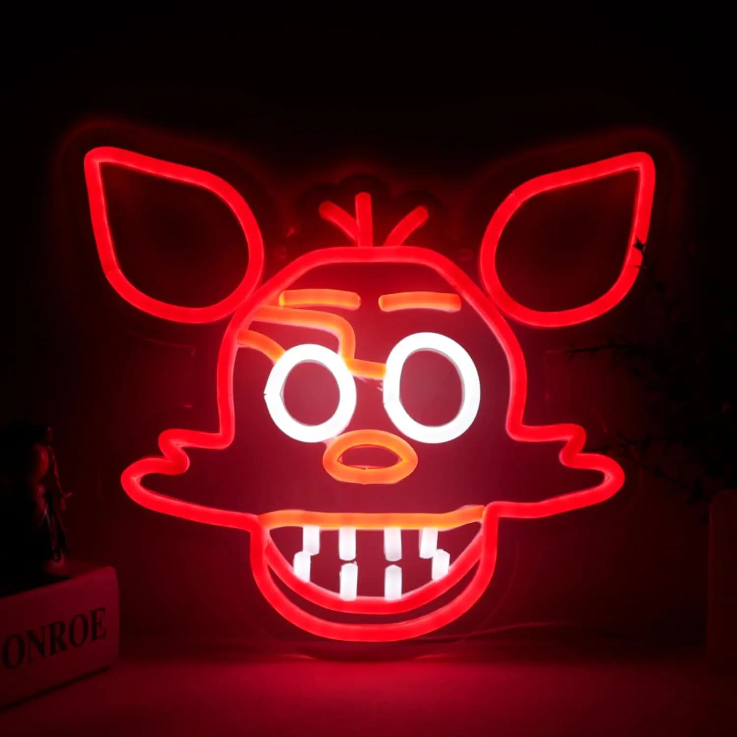 Dimmable funny dog face light to neon red glow animal head teaches LED per bedroom bar decorations for parties cartoon gifts for pet lovers