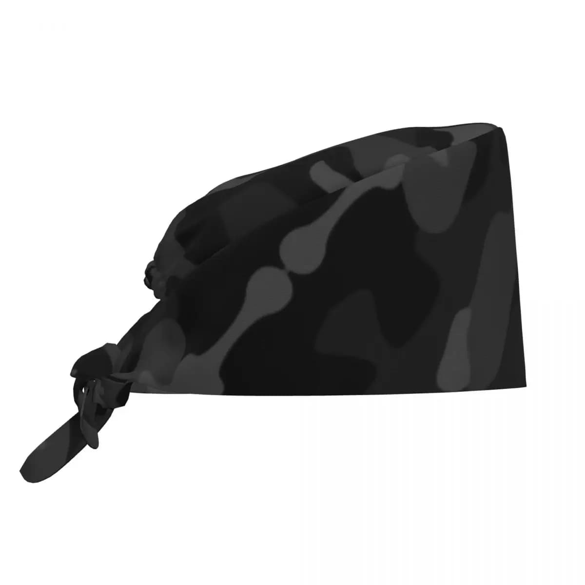 Custom Adjustable Black Camouflage Camo Pattern Working Hat Women Men Scrub Caps Scrub Nursing Doctor Surgeon Cap for Nurse