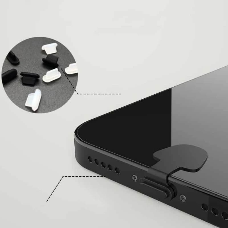 Silicone USB-C Dust Plugs - Detachable Adhesive Charge Port Protectors for Samsung, Google Pixel & More - Anti-Lost, Reusable