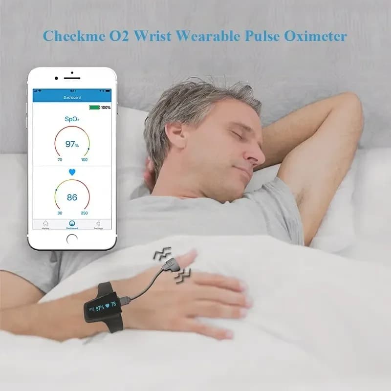 New 24 Hours Bluetooth Pulse Oximeter With Smart Reminder Blood Oxygen Saturation Monitor Wearable Sleep Apnea Oxygen Monitoring