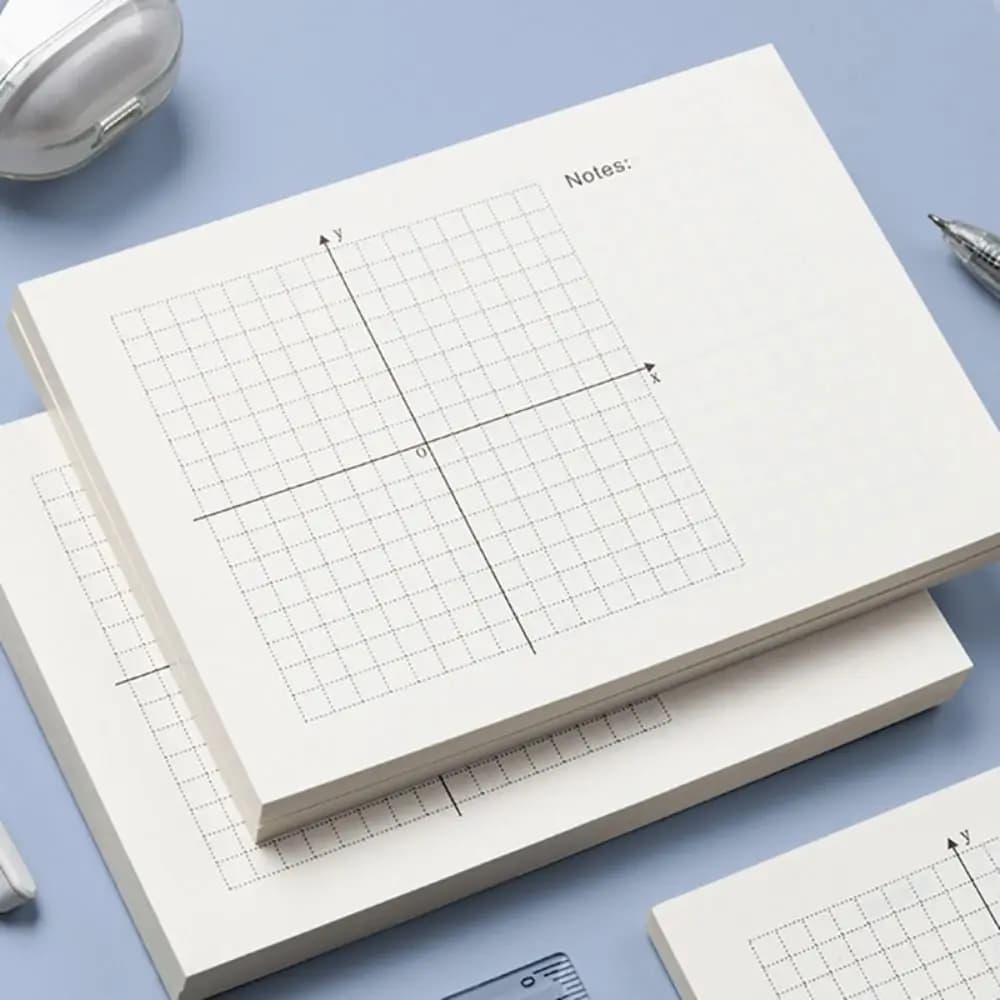 Minimalist 64K Notepad With Axis Portable Draft Book Tearable Quadrant Drawing Paper Math Exercises