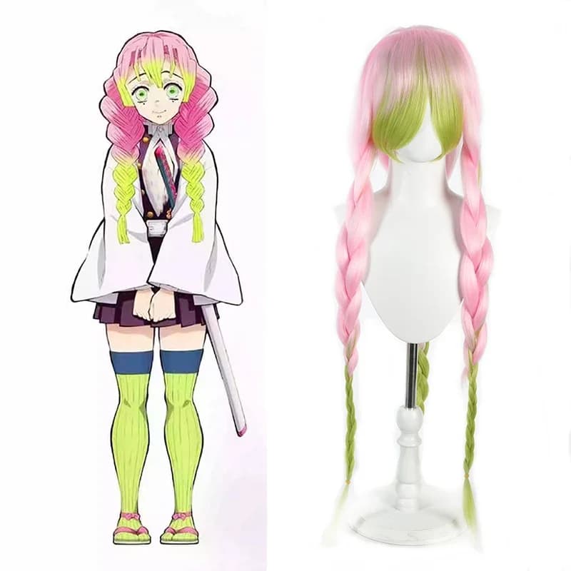 Parrucca cosplay di animazione Ghost Blade Parrucca treccia con torsioni di pasta fritta gradualmente ispessita Parrucca cos sintetica Halloween Natale cosplay