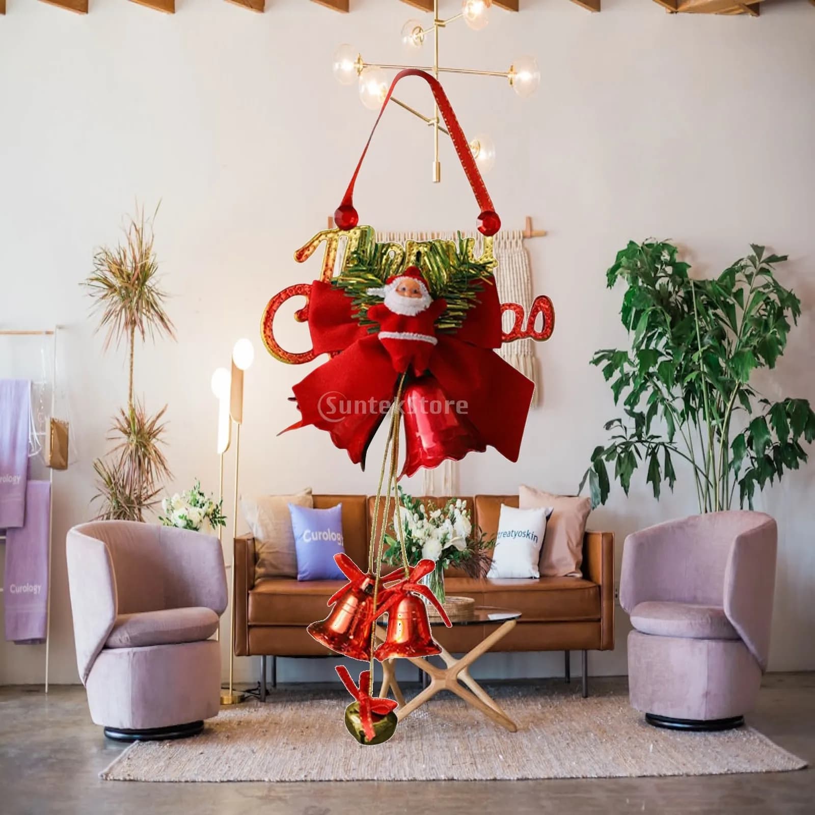 Christmas Bell Crafts Wind Chimes Pendant Hanging for Outdoor Christmas