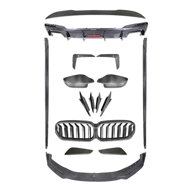 Per BMW Serie 5 ha aggiornato il kit carrozzeria labbro anteriore e il G30 ha aggiornato il kit carrozzeria spoiler diffuso posteriore della griglia principale modificato