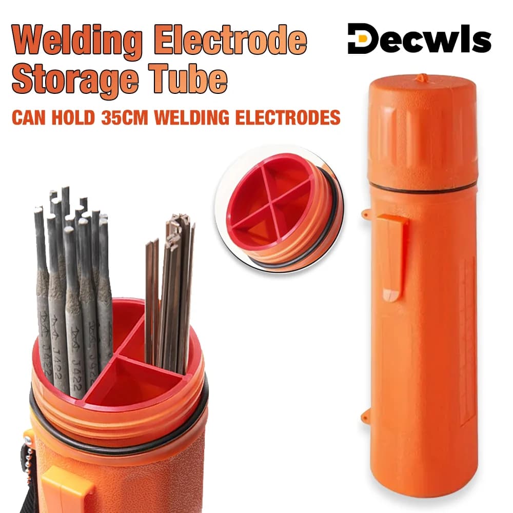Welding Rod Storage Tube Electrode Rod Storage Tools Holds 35cm Electrodes, Removable Internal Dividers Electrode Protection Box