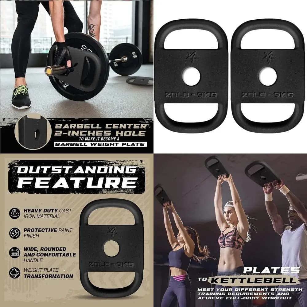 2 inch central hole training cast iron weight, heavy plate with rounded handle improved for weight walking, weight lifting