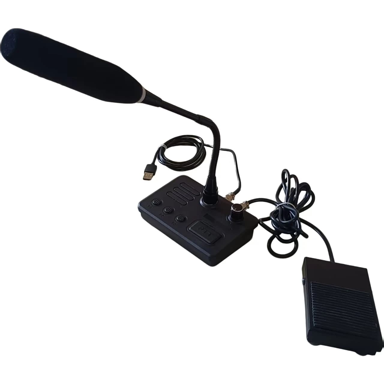 Microfono da tavolo USB con interruttore a pedale per Zello Real PTT