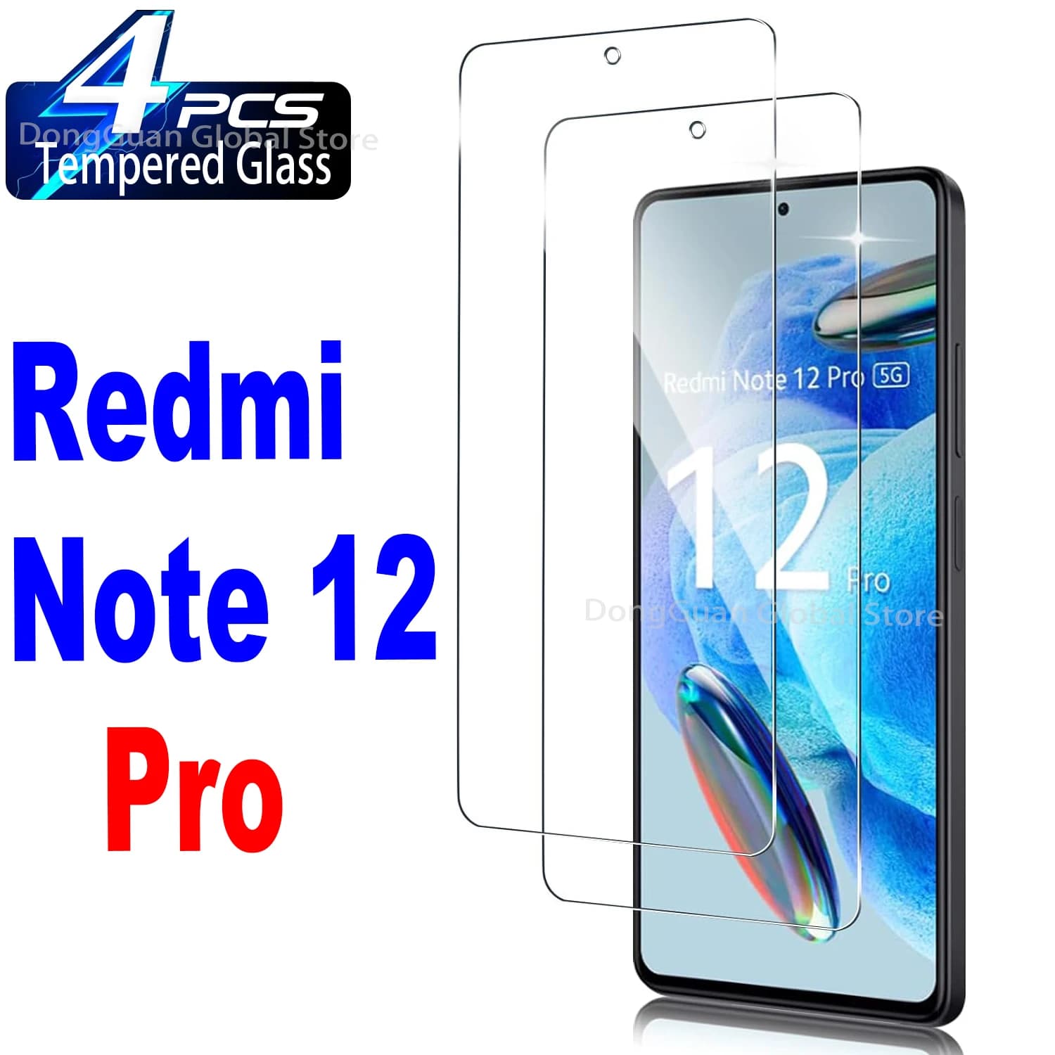 Per Xiaomi Redmi Note 12 Pro 5G 4G Pellicola proteggi schermo in vetro temperato