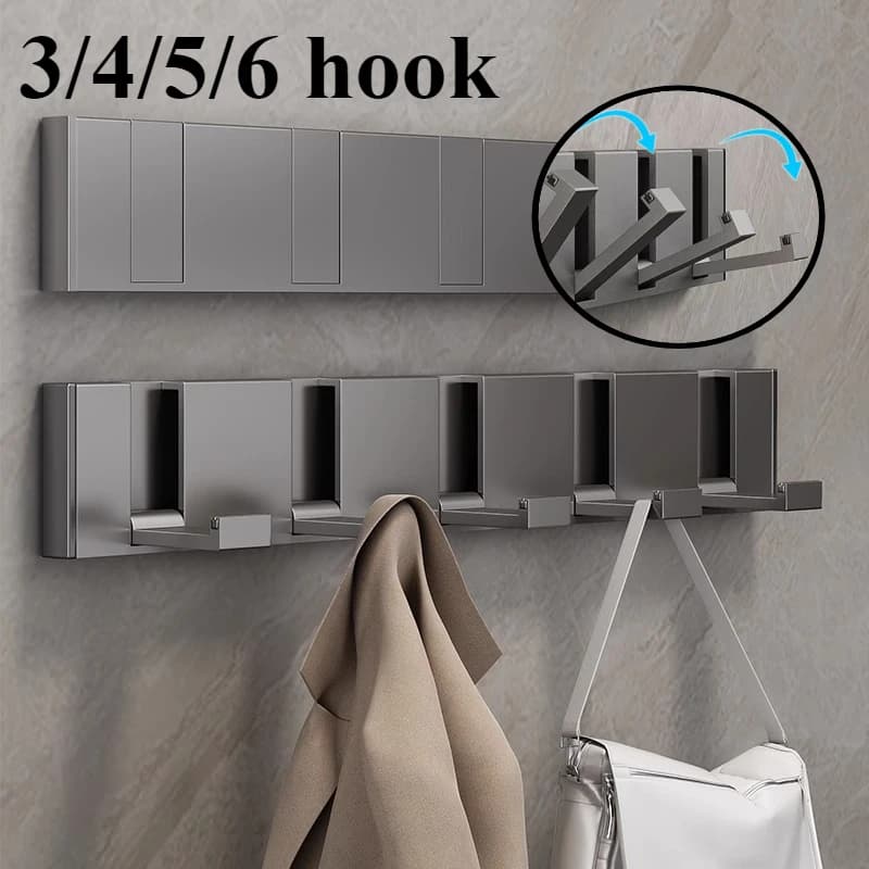 1 pz ganci da bagno punzonatura appesa a parete pieghevole fila gancio ingresso/camera da letto/cucina accessori da bagno multifunzione