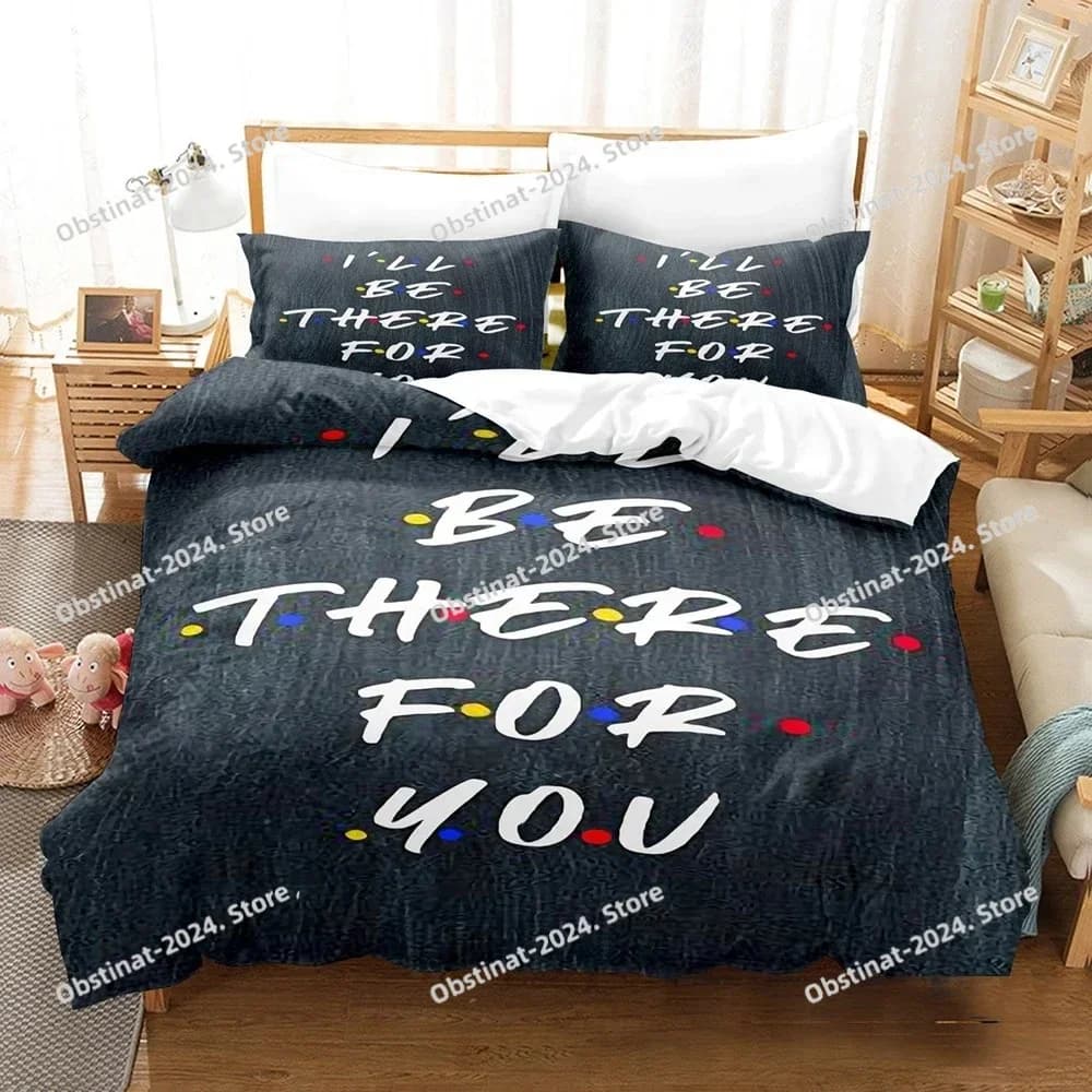 Friends Tv Show Set di biancheria da letto in stile commedia Ragazzi Ragazze Twin Queen Size Copripiumino Federa Letto Bambini Tessili per la casa per adulti