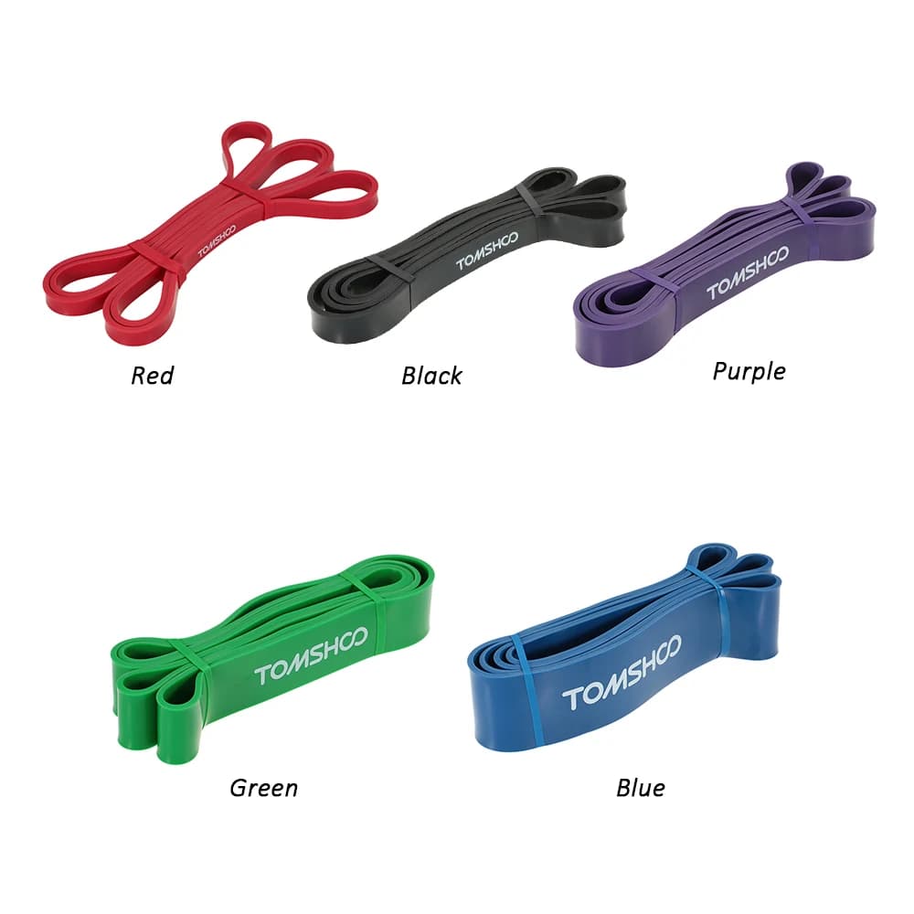 TOMSHOO 208cm Training Loop Band Pull Up Assist Band Resistance Band Extension Powerlifting Bodybulding Yoga Exercise Fitness Assis