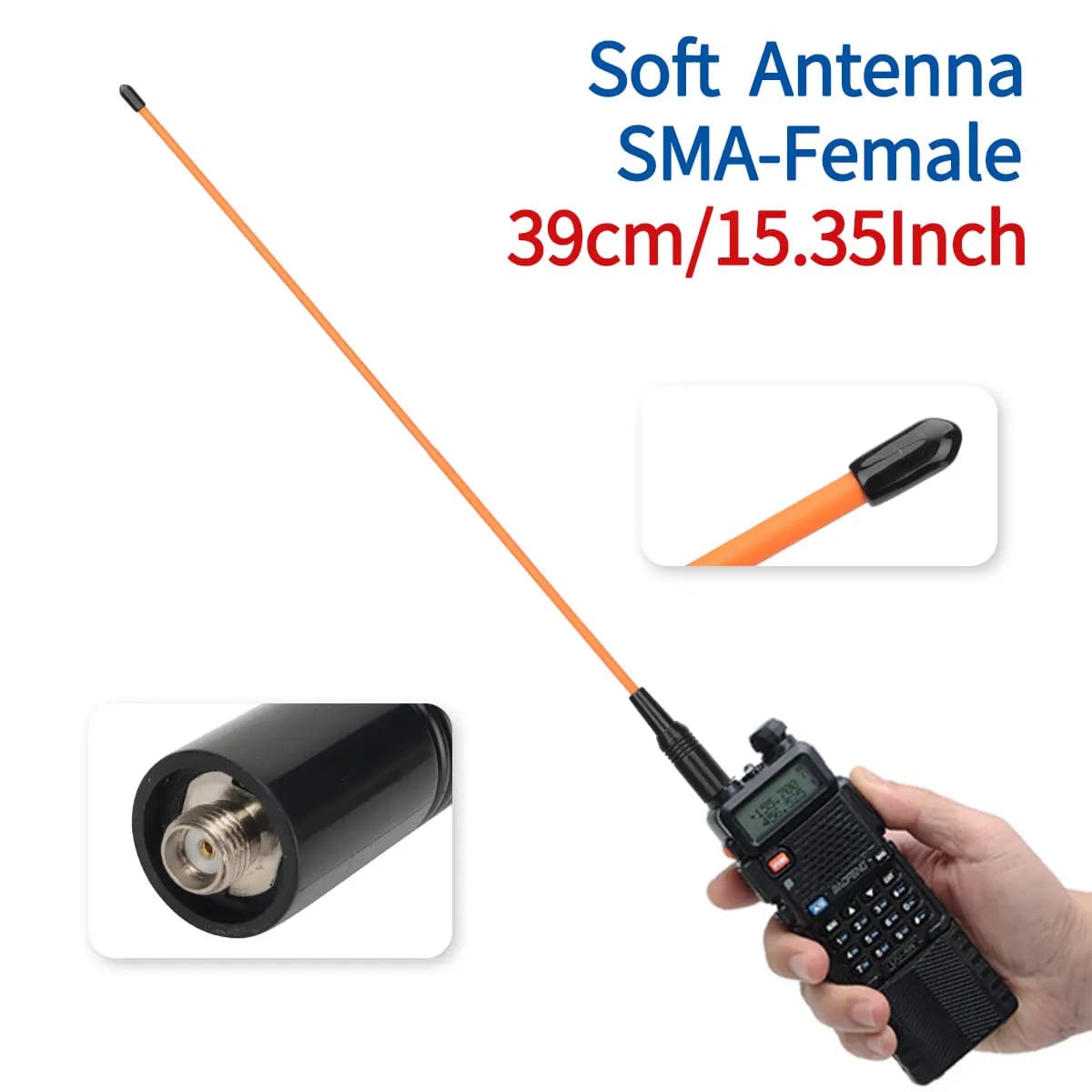 SMA femmina AR-771C VHF/UHF 144/430MHz Antenna flessibile Dual Band per Baofeng UV-5R UV-82 AR-F8 BF-888S Walkie Talkie