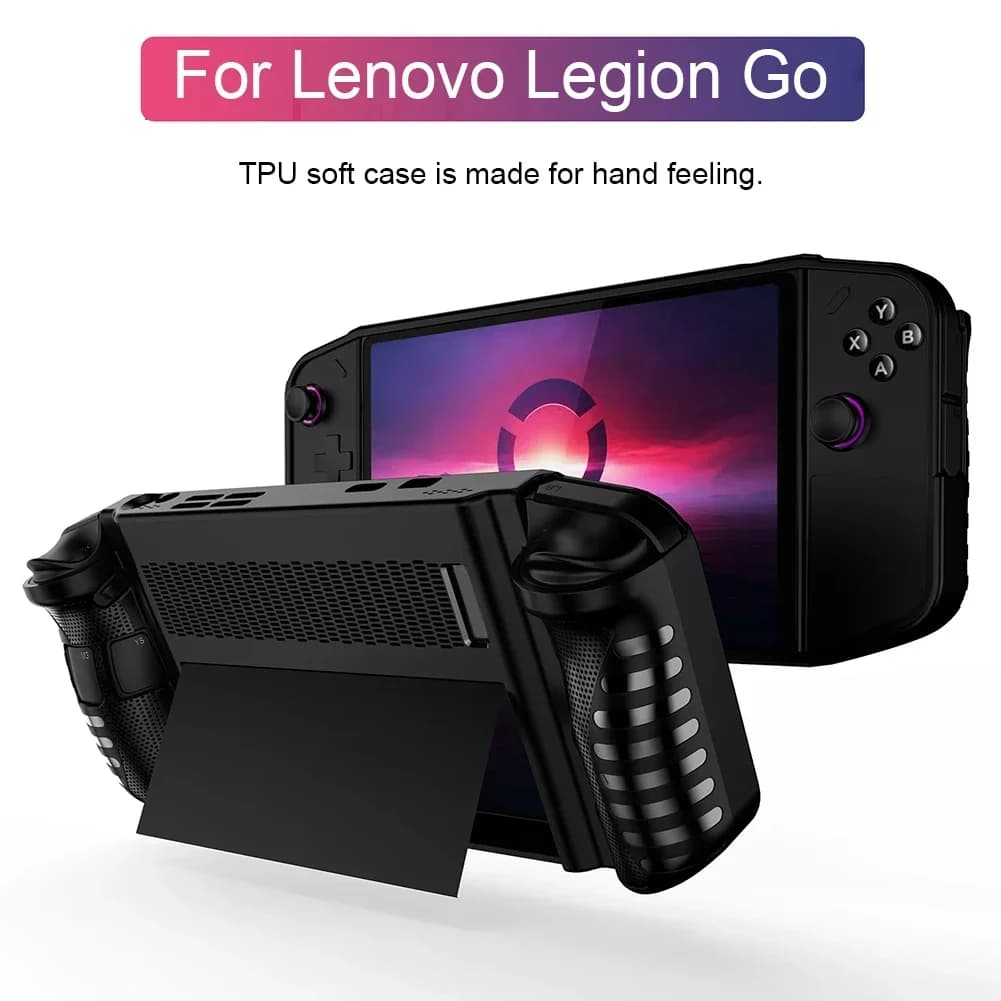 Custodia protettiva in TPU antiurto antiscivolo Custodia protettiva Set di pellicole temperate per console di gioco portatile Lenovo Legion Go
