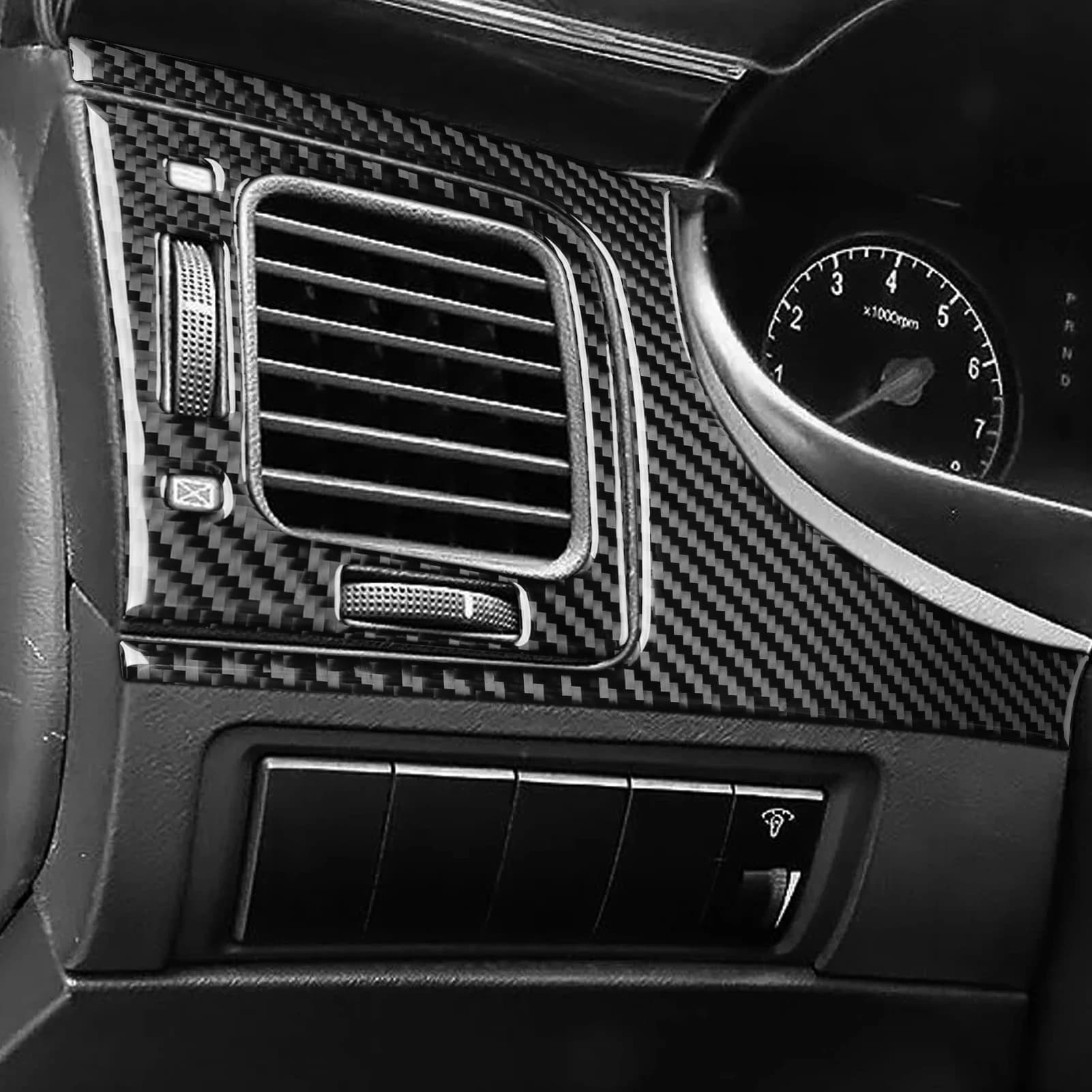 Set di Accessori Auto in Fibra di Carbonio per Hyundai Azera Grandeur TG 2006-2011, Adesivi per Console Centrale, Bocchette dell'Aria e Finiture Porte