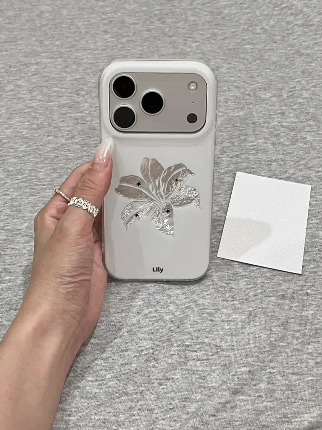 Ins Advanced Star Lily Flower Cartoon Cute Phone Case For iPhone 17 16 15 14 13 12 11 Pro XR XS X Max 7 8 Plus Mini Y2K Cover