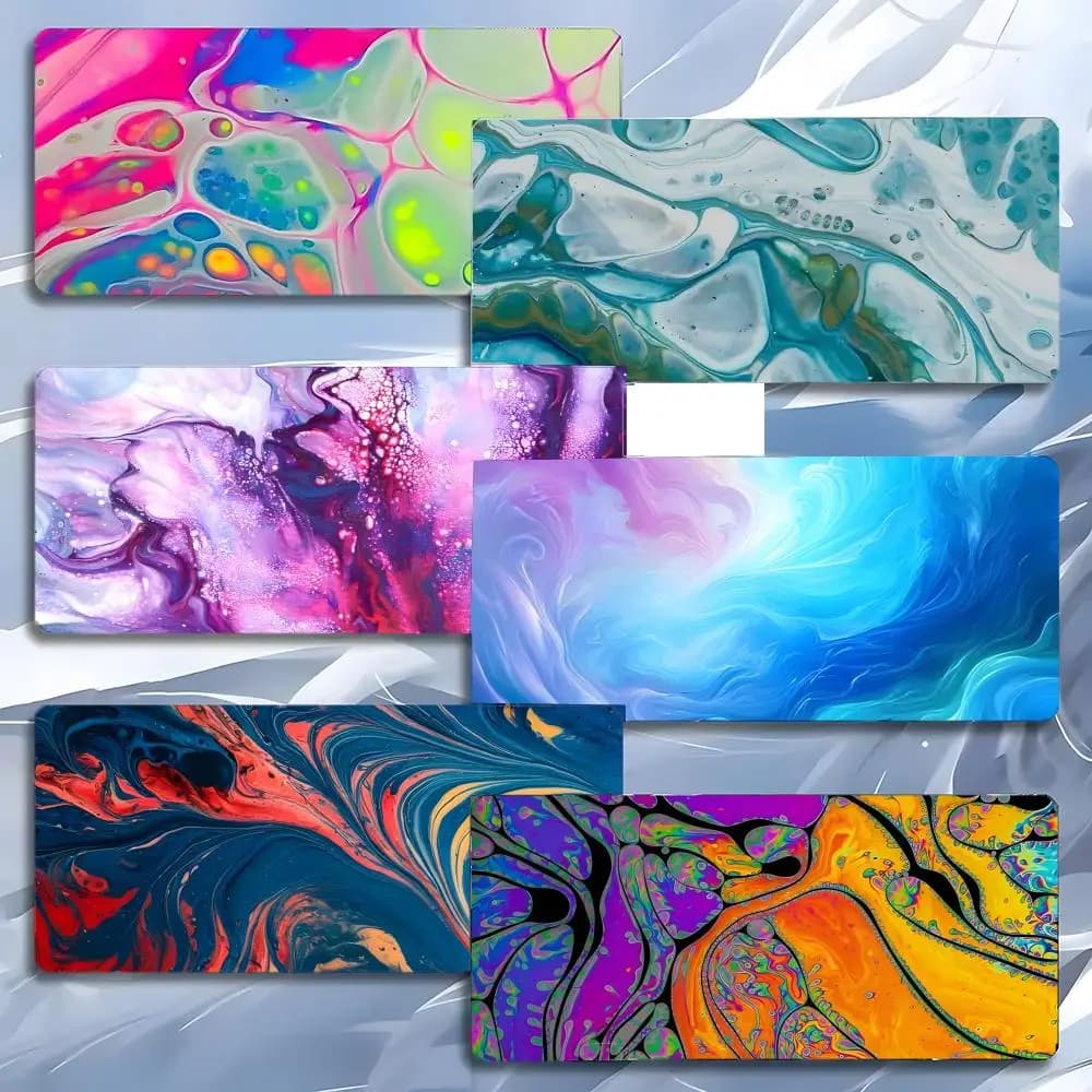 Fluid Fluid Acrylic Pour-s Mouse Pad Mousepad Large Gaming LockEdge Thickened PC Table Desk Mat