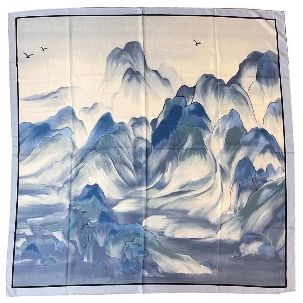 110 cm Large square scarf Solar protection scarf All-match beach silk scarf Print bag Gift decoration