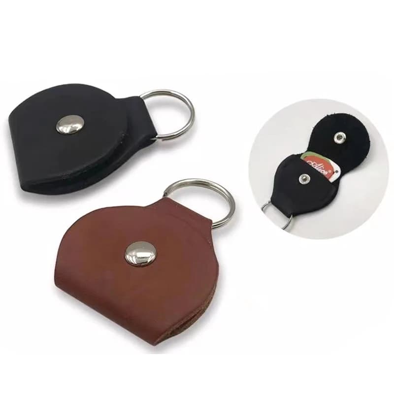 1PC Guitar Pick Bag PU Leather High Quality Pick Storage Black Brown 2 Colors Available Picks Holder Bags Guitar Accessories ZYF