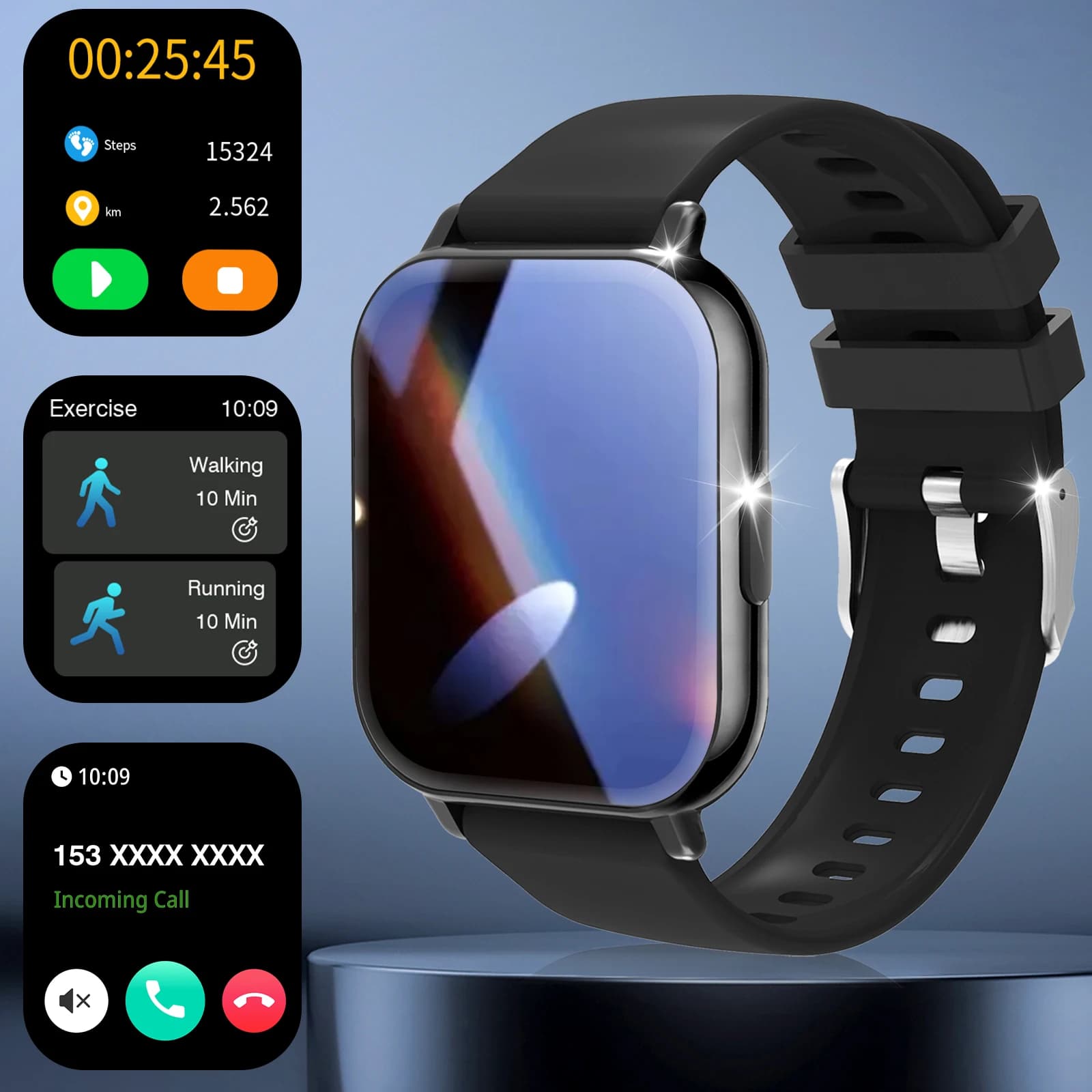 Nuovo Bluetooth Chiama Smart Watch Monitoraggio mestruale Salute Smartwatch Uomo Smartwatch per Android iPhone