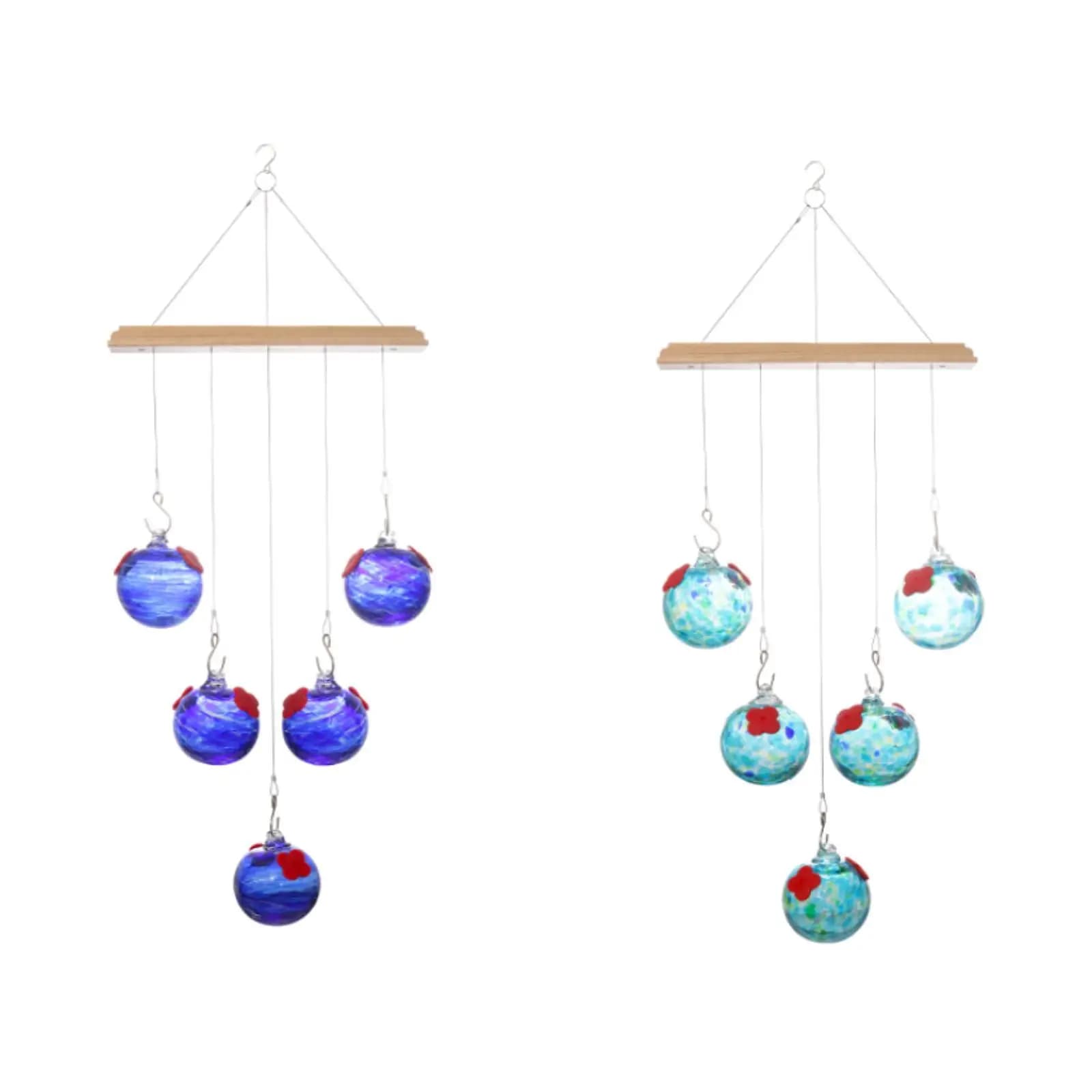 Wind Chime Hummingbird Feeder Outside Balcony Porch Lawn Hanging Bird Feeder