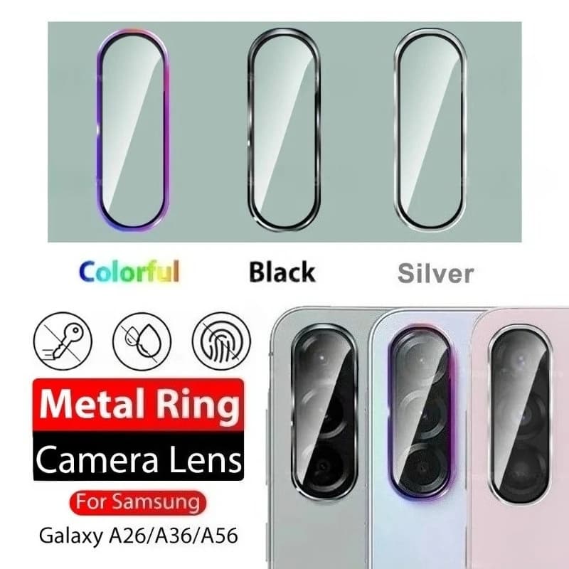 1Set HD Metal Ring Goal Rear Protective Film For Samsung Galaxy A56 A36 A26 Anti-scratch 3D Tempered Glass Carpet Accessoriesos